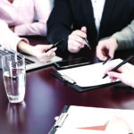 Business people working in office