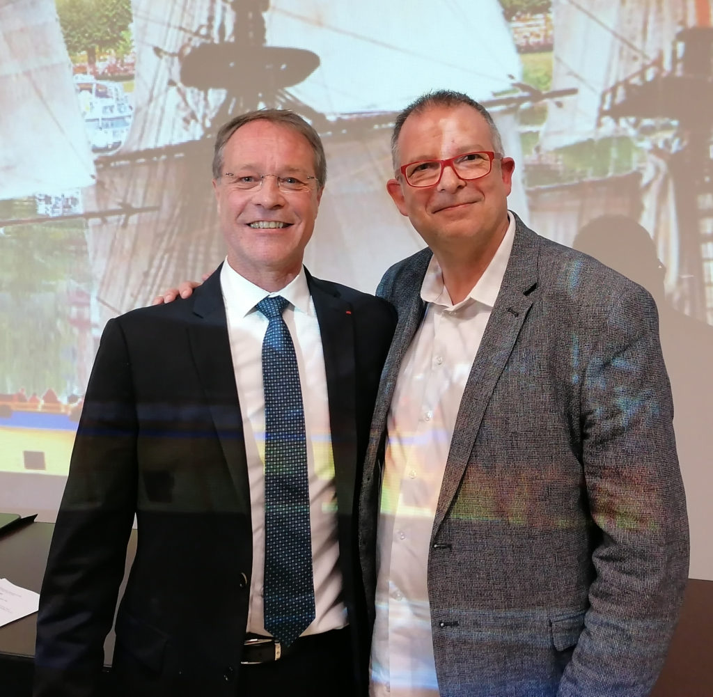 François Asselin et Christophe Thiebaud (le président national et le président départemental)