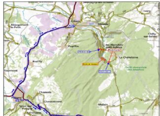 Arbois : Route départementale 469 coupée