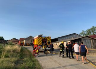 Arbois : les sapeurs-pompiers en manœuvre