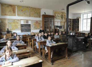 Château-Chalon : l’école d’autrefois, décor d’un film
