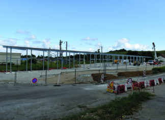 Poligny. Travaux à la gare