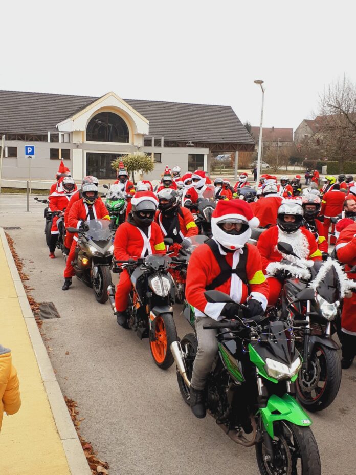 Père noel motard