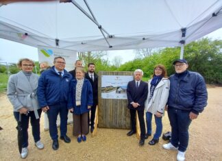 Pose première pierre du Beguinage à Dole