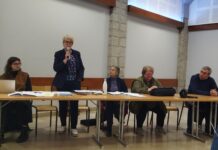 Valérie Closset aux côtés des intervenantes de la SVJ, de l'INAO et de la DREETS.