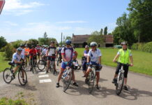 Le Cyclo Club Beaurepaire En Bresse arrivant à Fontainebrux