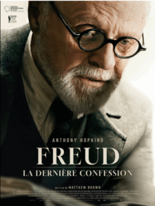 Affiche du film Freud: La Dernière Confession, mettant en vedette Anthony Hopkins, réalisé par Matthew Brown. Le film est présenté au Festival International du Film de Toronto et au Festival du Film de Londres.