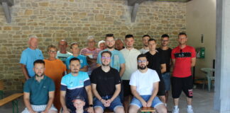 Équipe USLB football Les Bleuets à l'assemblée générale
