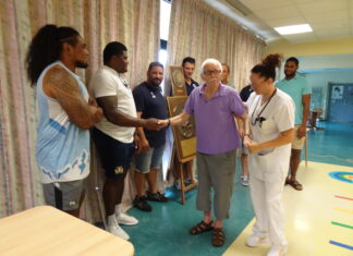 victoire du FCSC finale de rugby à l'EPHAD