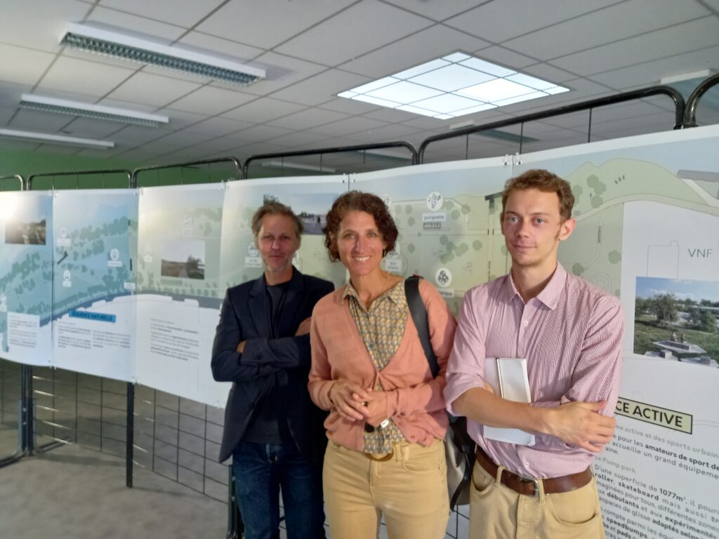 une partie de l'équipe du bureau d'étude pour le chantier du Parc urbain Dole 2026