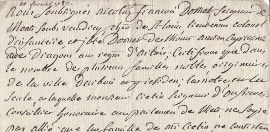 acte de notoriété Mont-sous-Vaudrey