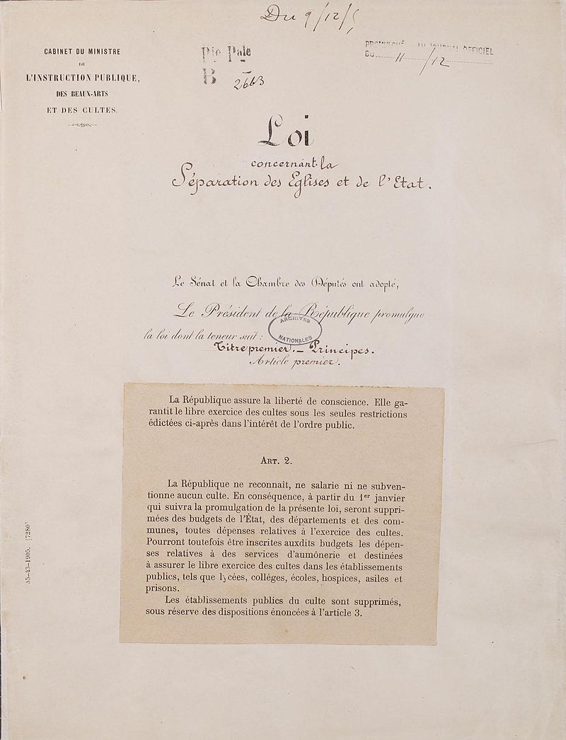 Prix Laïcité 2025 : 120 ans de la loi de 1905