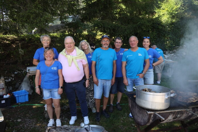 la visite du maire d'Oyonnax à la fête du lac Genin
