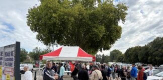 Un point de rassemblement collectif, situé avenue de Lahr.