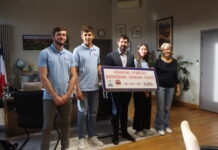 Les trois nouveaux ambassadeurs sportifs de la ville de Dole. Crédit photo : Edwin Rolland / Ville de Dole