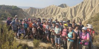 Champagnole. Le Club Rando rentre du désert des Bardenas photo du désert des Bardenas