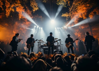 Performance musicale sur scène