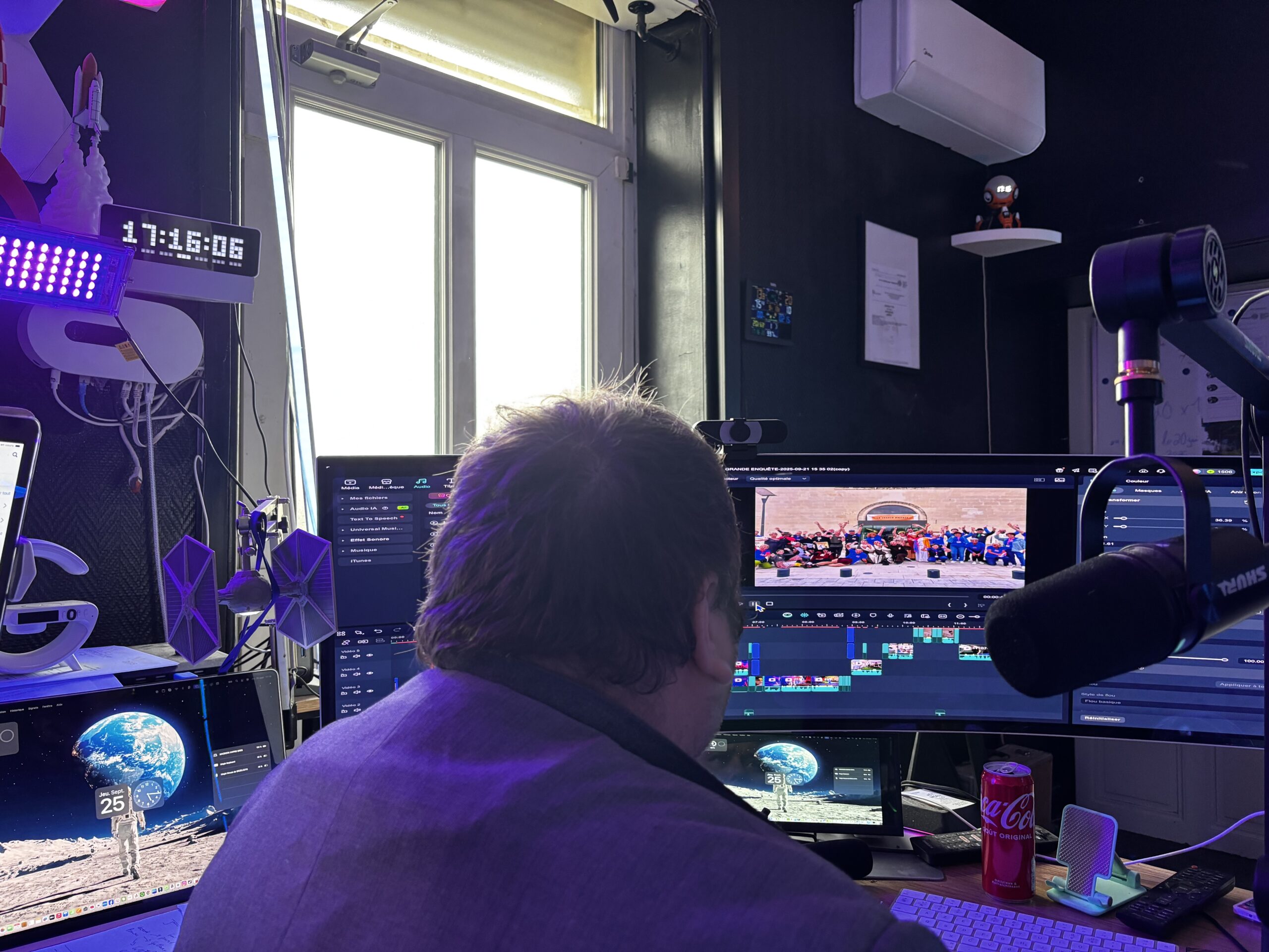 Alexandre en pleine session de montage.