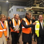 Danielle BRULEBOIS Députée, Serge COLLIEX Préfet, Serge PAPIN ministre, Alexis DELORME – Directeur Général SMOBY TOYS