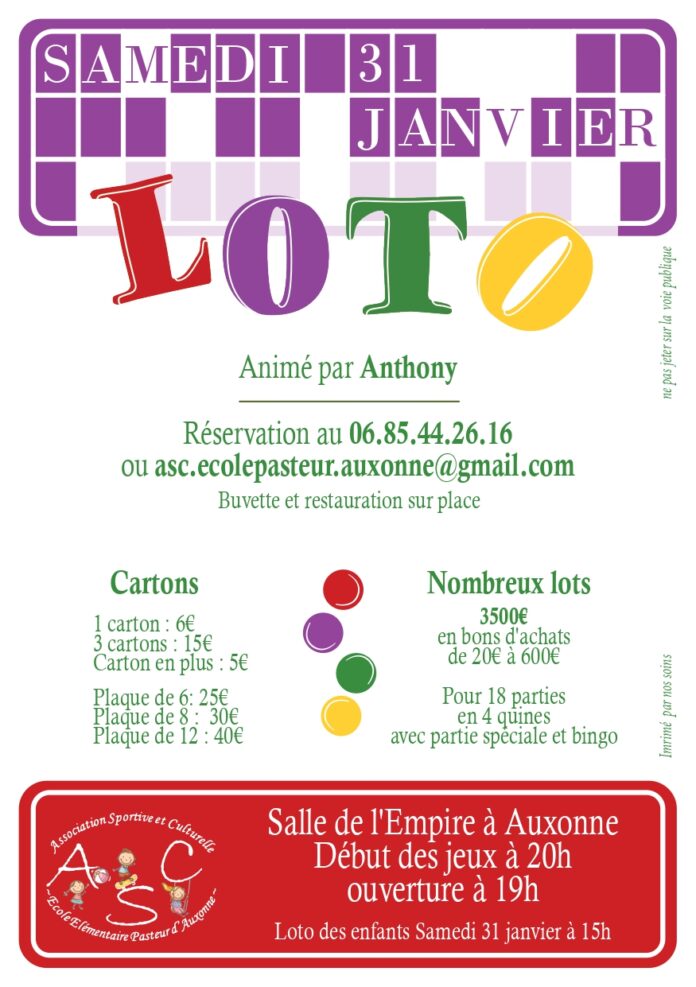 Loto Ecole auxonne