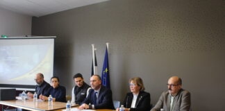 Lac de Coiselet. Démarrage des travaux d’ancrage de la falaise pour une reprise d’activité Représentants de l’état, des administrations