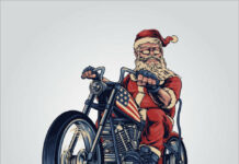 Pères noel motard association de dole