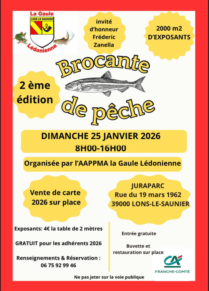 Brocante de Pêche Jura Parc Lons-le-Saunier