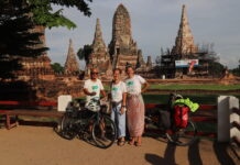 Sandrine Roy au temple Khmer d'Ayutthaya