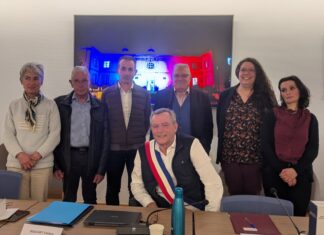 Frédéric Bouchet maire Louhans et ses adjoints