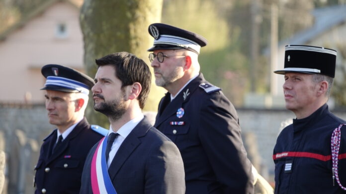 Jean-Baptiste Gagnoux lors de la cérémonie de commémoration de la guerre d'Algérie.