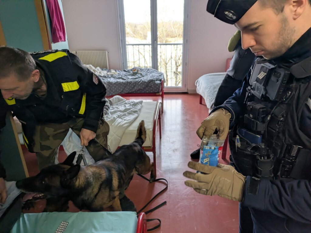 Internat de l’établissement scolaire contrôlé pour la présence de stupéfiants et armes dans le Jura.