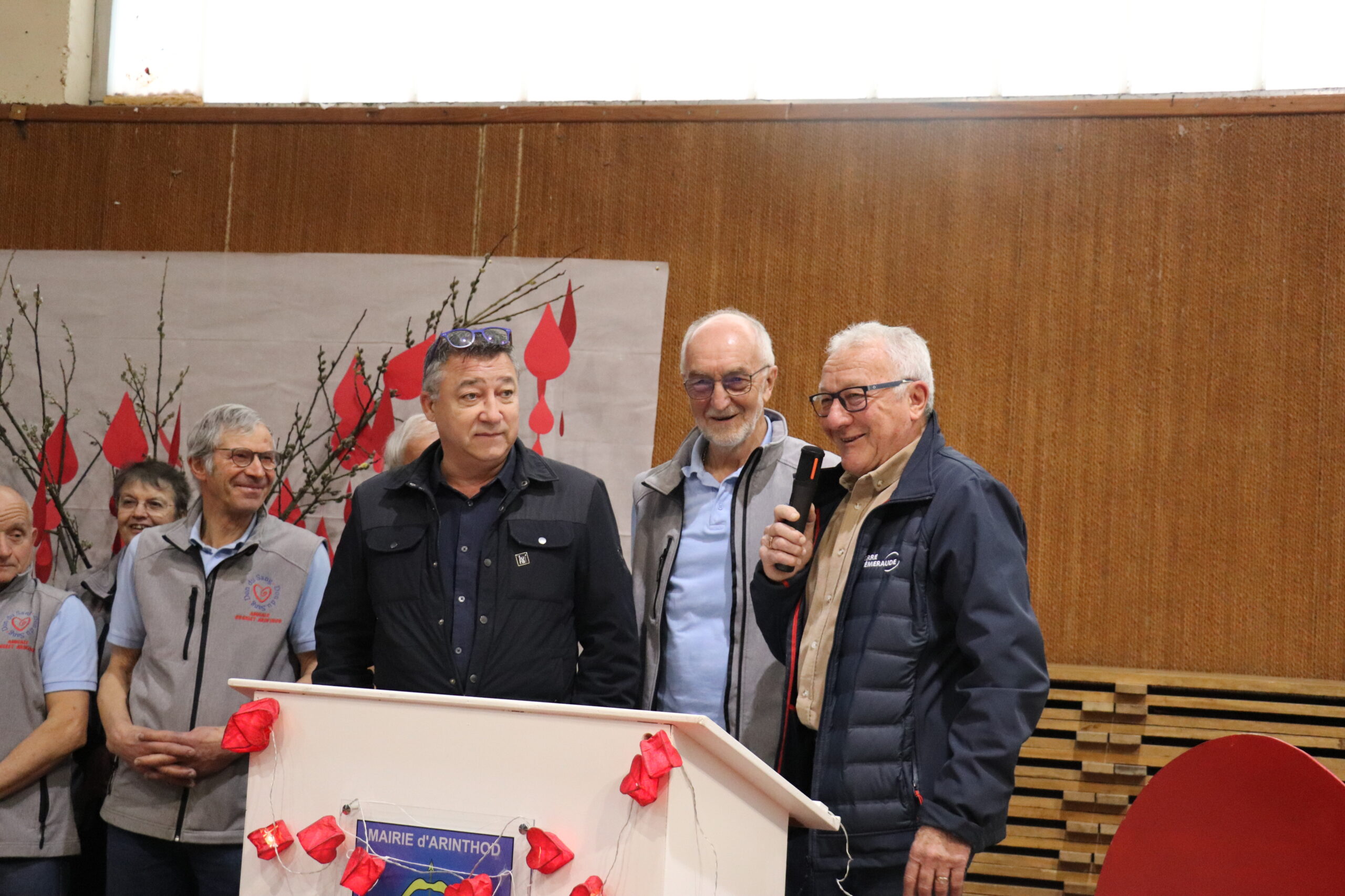 Les maires d’Orgelet et d’Arinthod lors de l\