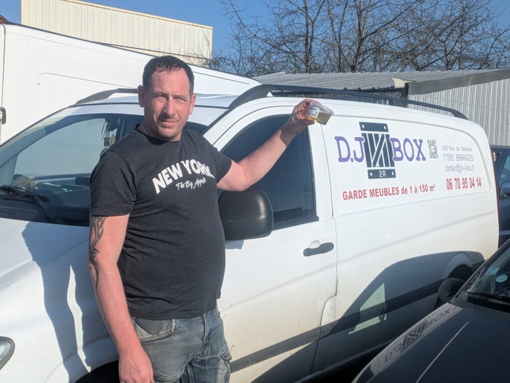 L’utilitaire de David Renaud à l’arrêt dans l’attente des expertises.