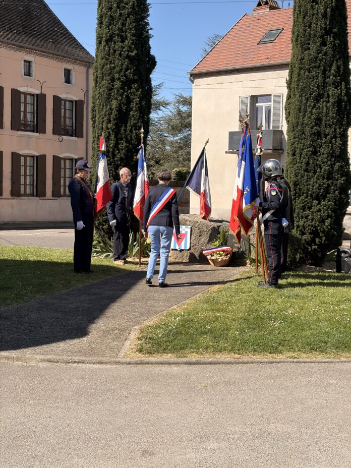 Florence Gay - maire de Chaussin - Commémoration déportés - 26/04/26