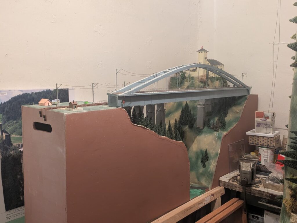 Maquette du viaduc de Trisanna en Meccano