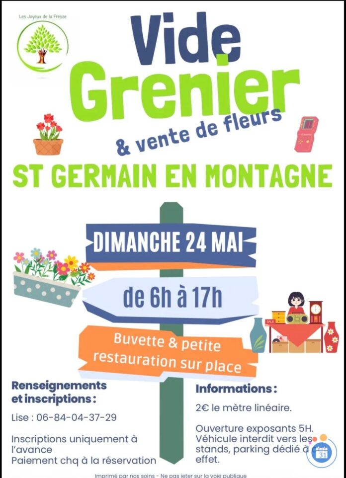 Vide Grenier St Germain en Montagne