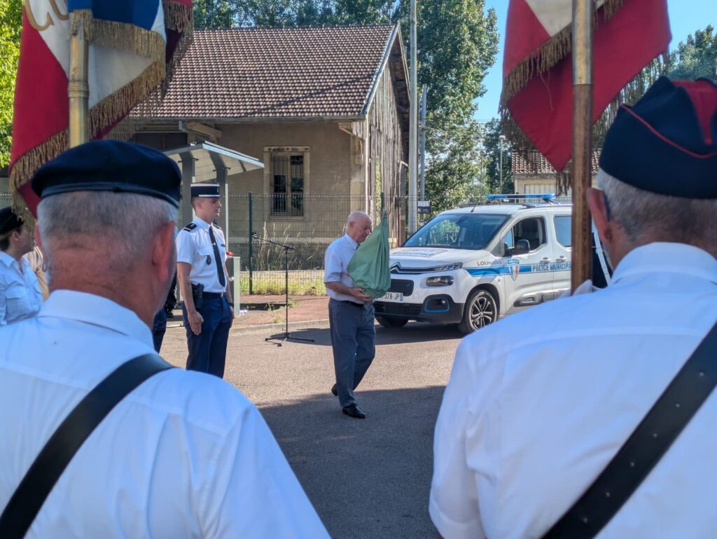 Portrait d’Alain Quequin lors de la commémoration appel 18 Juin louhans