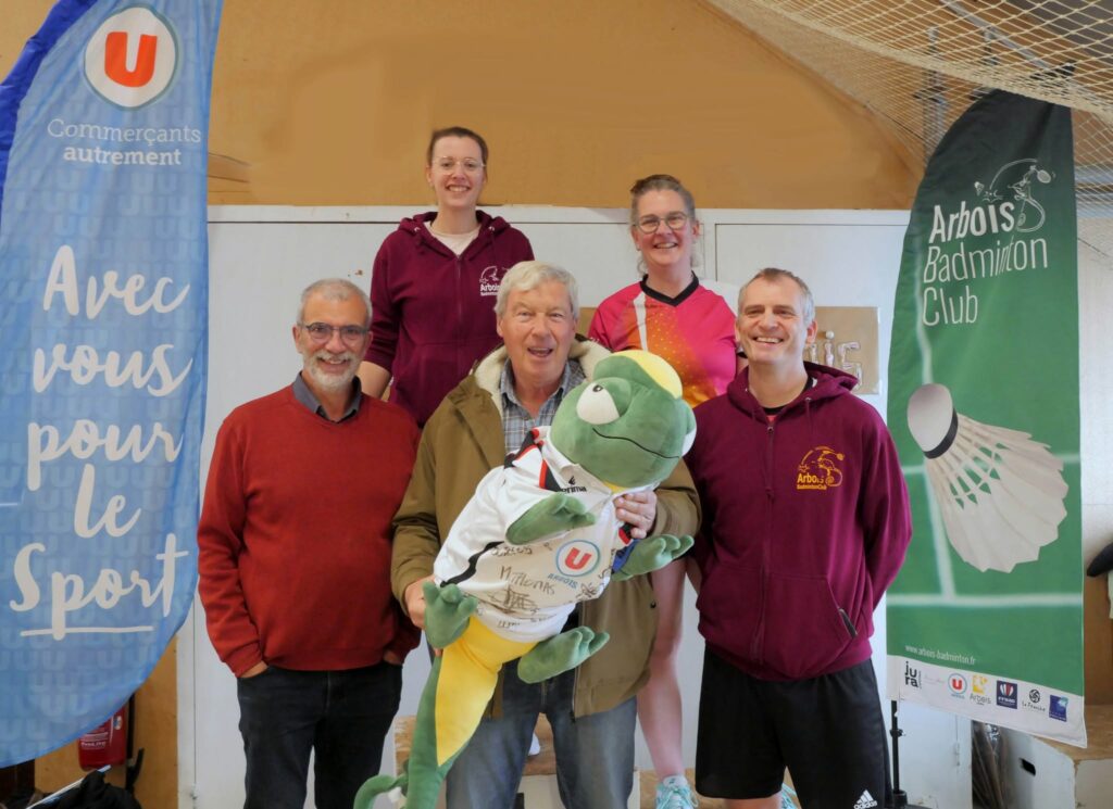 Les présidents du club de badminton d’Arbois réunis