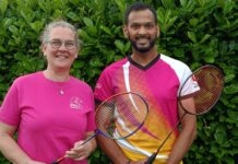 Arbois. Le club de badminton, 30 ans et toujours en progression La présidente Marlène Alran et son vice-président Cédric du club de badminton d’Arbois