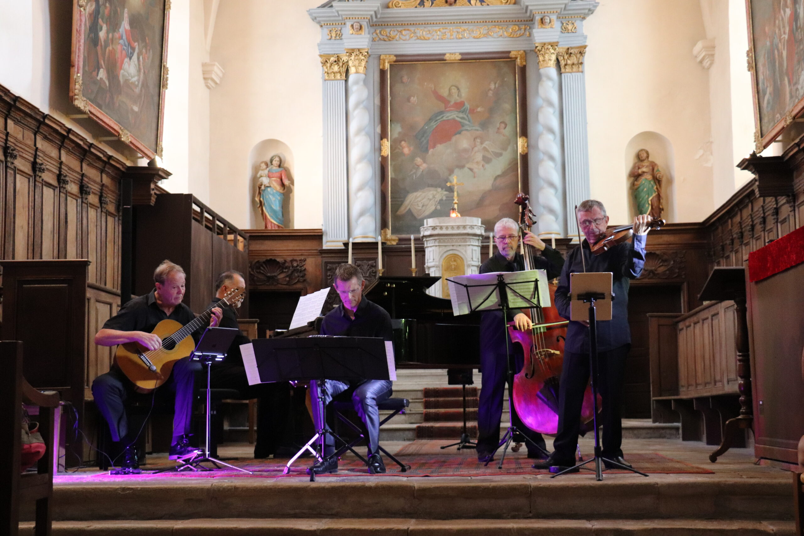 Musiciens en concert final tango argentin à Vogna