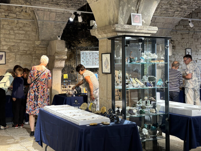 Salle des Voutes - Pesmes exposition minéraux à Pesmes dans la salle des voutes