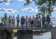 La Chapelle-Naude/Sornay. La passerelle sur la Sâne reliant les deux communes rénovée passerelle Sornay Chapelle-Naude