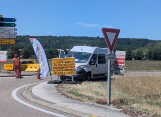 route Bersaillin fermée Jura
