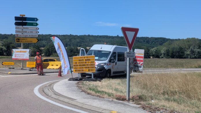 route Bersaillin fermée Jura