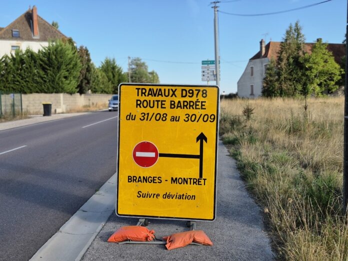 travaux carrefour Branges
