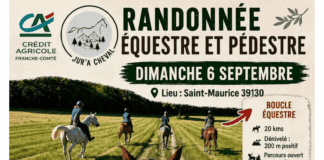 Affiche Jur'a Cheval Randonnée Cheval