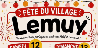 Affiche fête de village lemuy