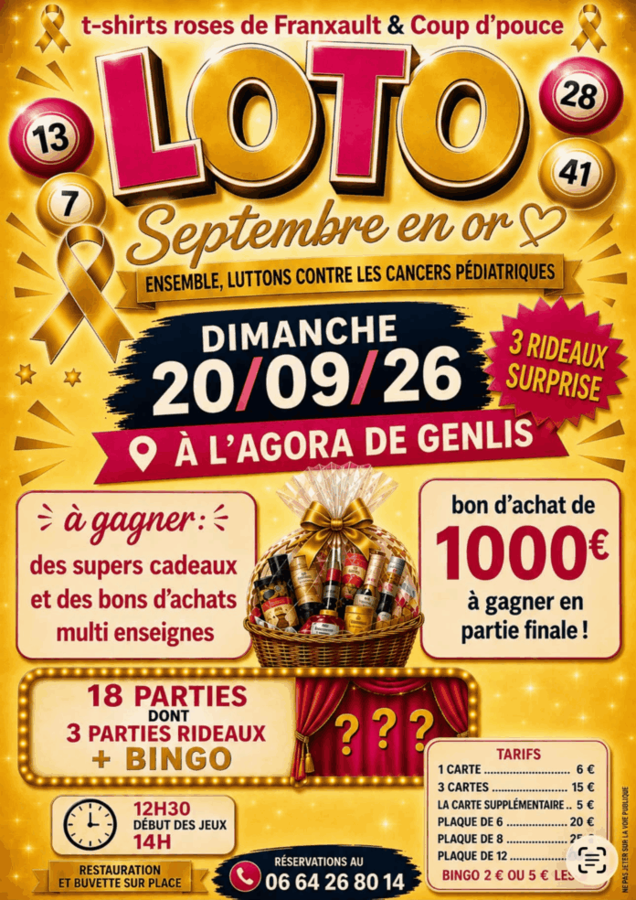 Affiche Loto Genlis Affiche Loto Genlis