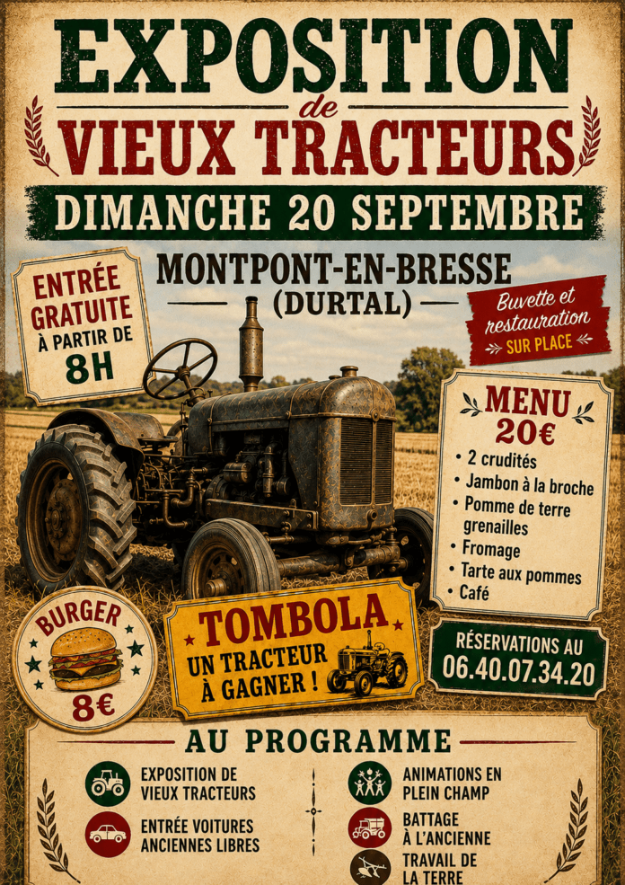 expo_vieux_tracteurs Exposition de vieux tracteurs – Montpont-en-Bresse