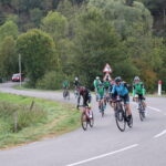 Cyclistes du défi vélo en route vers Anglefort